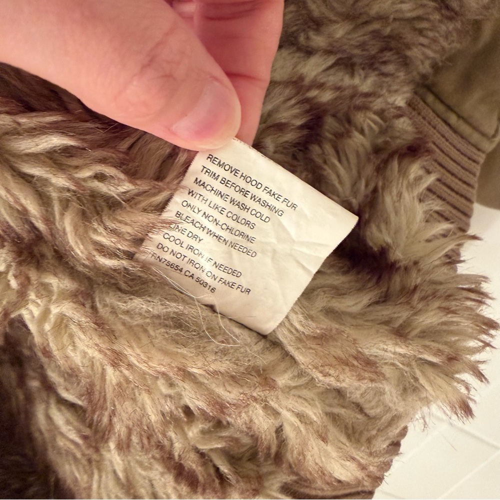 Vintage Y2K Abercrombie & Fitch 2000s Faux Fur Lined + Hooded Jacket - Picture 5 of 8